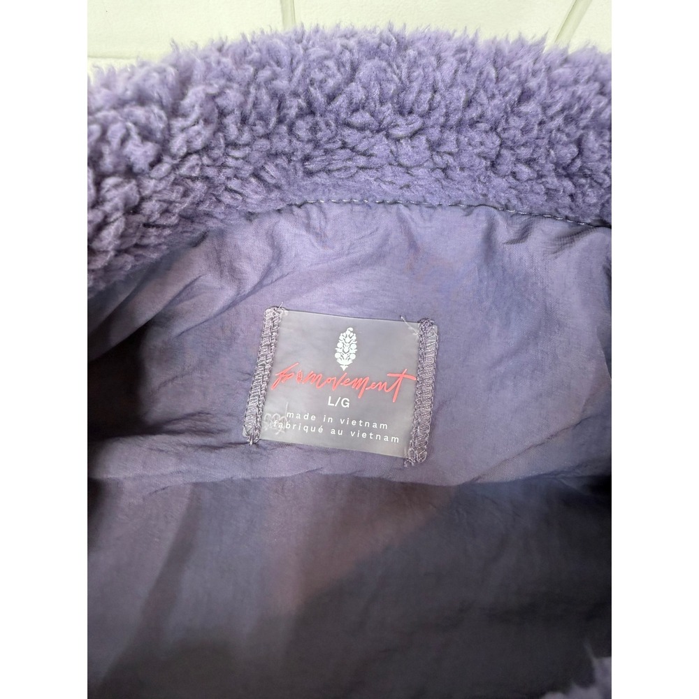 Free People Movement Women's Scout It Out Fleece Vest Purple Size Large NEW NWT - Picture 5 of 9